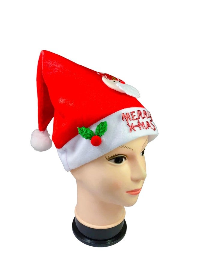 Sesonby 2 Pcs Soft Toy Christmas Caps Santa Caps X-Mass Caps Santa Claus Hat, Merry Christmas Party Cap, Hat for Christmas/Xmas Party Santa Hat Santa Claus Costume Design May Vary - Image 3